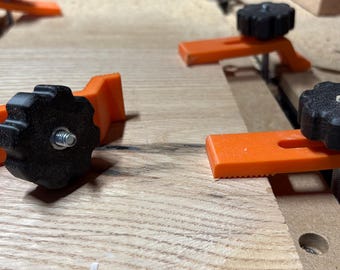 CNC Hold Down Clamps – T-Track Workholding Clamps, Low Profile Router Clamps, Set of 4