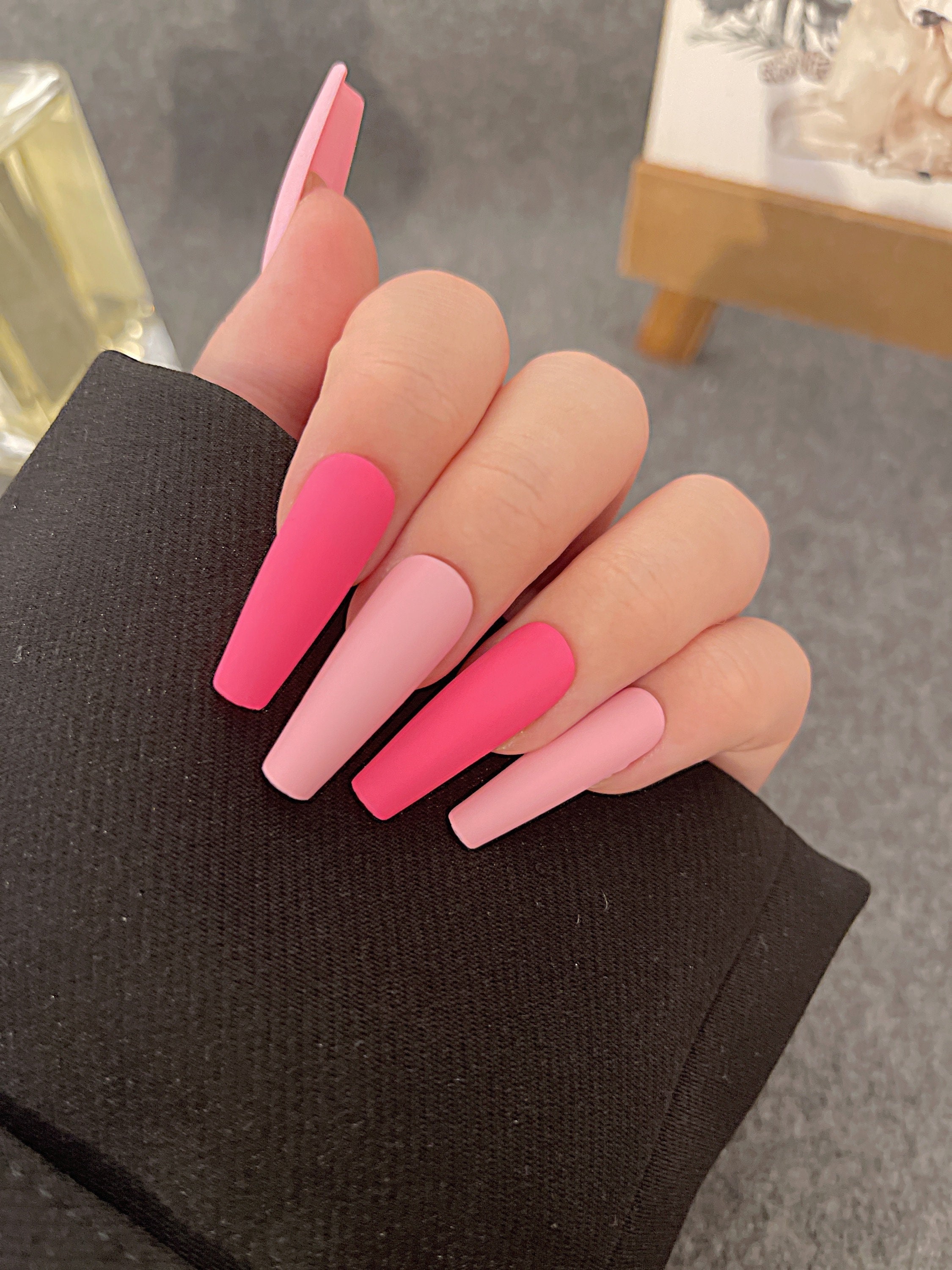 Valentines Day Hot Pink Matte Nails Neon Pink Press on - Etsy Israel Valentines Day Hot Pink Matte Nails Neon Pink Press on - Etsy Israel