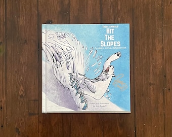 Alphabetical Animal Book – Ski & Snowboard Gift for Kids – Winter Cabin Coffee Table Decor (1 book)