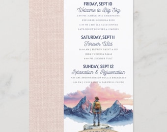 Bachelorette Weekend Itinerary Template: Editable Canva Template