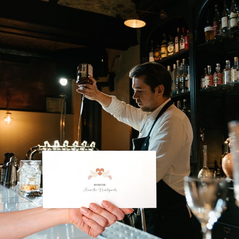 Wedding Vendor Tipping Envelopes Set of 10 Printed Envelopes Gratuity