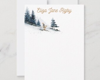 Goose Notecard: Woodland Stationery Template Editable in Canva