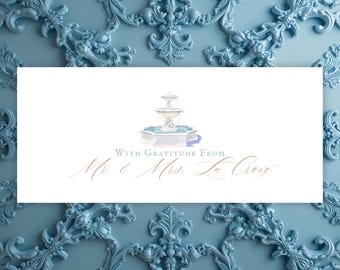 Rococo Wedding Vendor Tipping Envelopes: Set of 10 Personalized