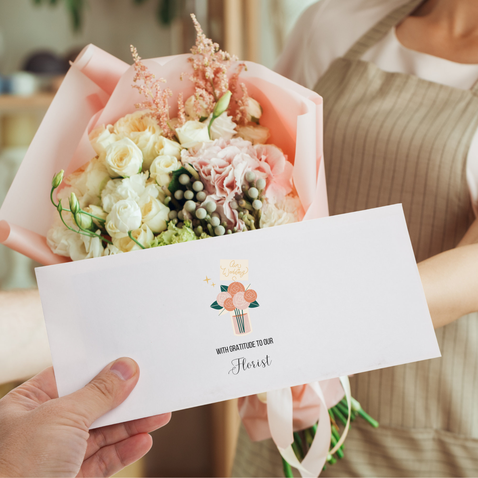 Wedding Vendor Tipping Envelopes Set of 10 Printed Envelopes Tip