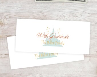 Wedding Vendor Tipping Envelopes: Fairy Tale Castle Design, Set of 10