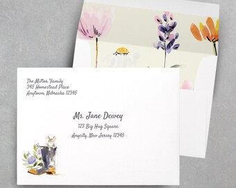 Easter Brunch Invite Editable in Canva (5x7”) with Matching Envelope Template