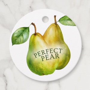 Perfect Pear Favor Tag PNG Image | Brunch Wedding Favor | Pear Wedding Shower Favor | Pear Bridal Shower Favor | Printable Wedding Favor Tag