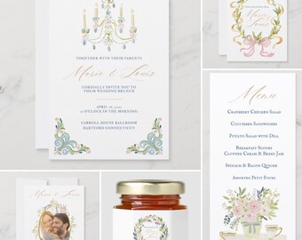 Rococo Wedding Templates Suite: Royal French Wedding Printable (Digital Download)