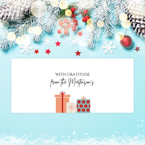Personalized Holiday Tipping Envelopes Set of 10 Christmas Gift Money Envelopes for Mailman Housekeeper Landscaper Dogwalker Custom Text