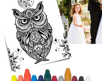 Coloring Sheet for Kids Wedding Activity Instant Download Printable Coloring Page to Keep Children Busy at Wedding Reception