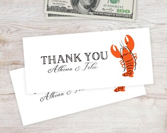 Wedding Vendor Tipping Envelopes: Lobster Design, Set of 10