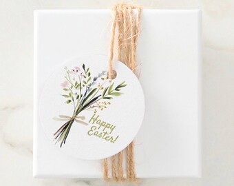 Easter Favor Tag Template (Editable in Canva, 3 x 3")