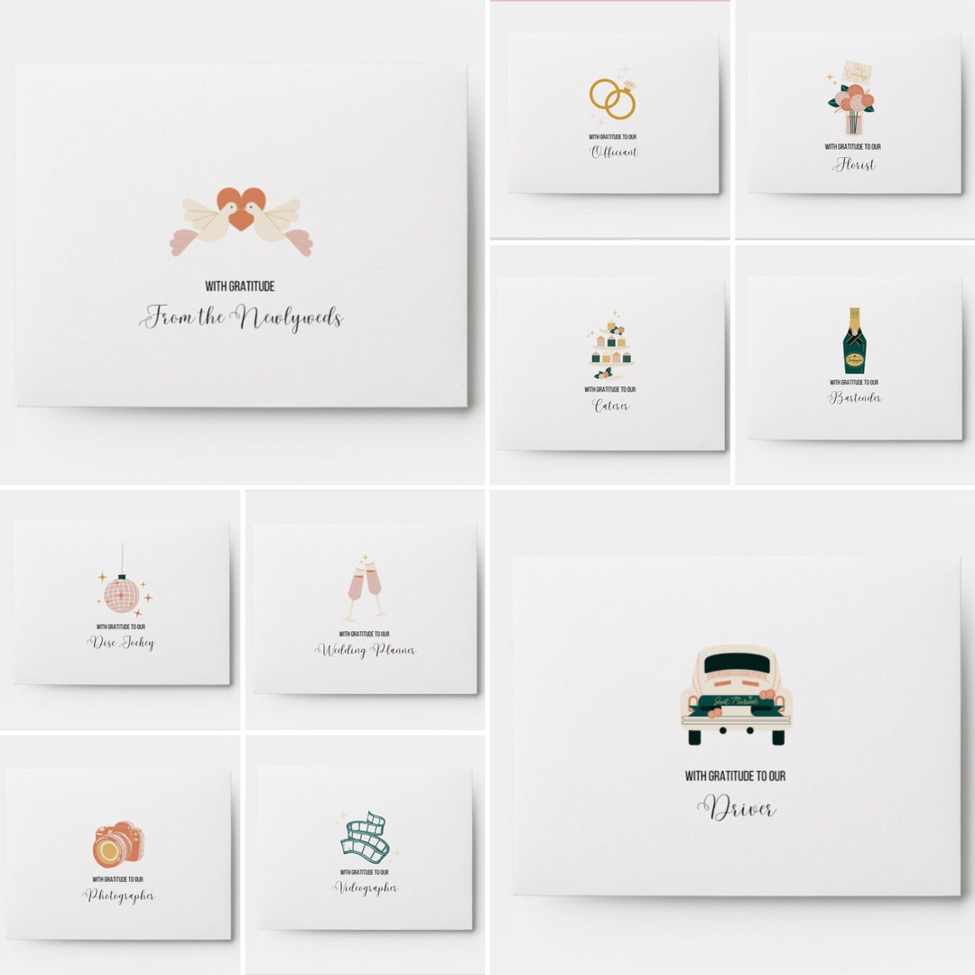 Wedding Vendor Tipping Envelopes Set of 10 Etsy