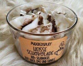 Heiße Schokolade Kerze | Dekokerze | Weihnachten | Dessertkerze | Vegan | Dekoartikel, Geschenk