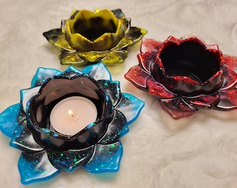 Seerose Kerzenhalter | Lotus Kerzenhalter| Resin | Epoxidharz | Geschenk | Blume | Kerzen | Teelichthalter | Muttertag