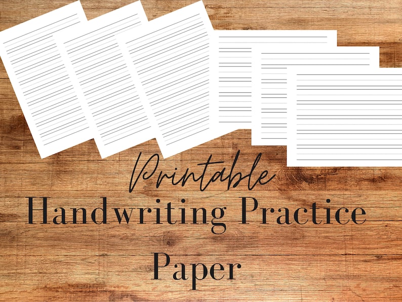 Practice Paper Print Printable Practice Handwriting Paper | Handwriting Sheet | Cursive ...