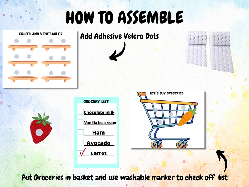 Grocery Food Group Preschool Activity Worksheet | Food Education Printable | Fruits and ...
