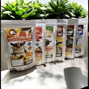 Premium Sugar Glider Food Complete Deluxe Food Package - Dieta nutricionalmente completa e alimento suplementar rico em proteínas para seus amados animais de estimação