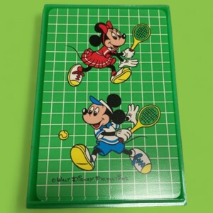 Super RZADKIE zabytkowe karty do gry Minnie Mouse, motyw tenisowy, pełna talia