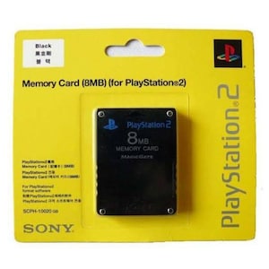 Carte mémoire noire de 8 Mo pour Playstation 2 PS2 - Votre compagnon de jeu ultime, je peux l'utiliser partout dans le monde !
