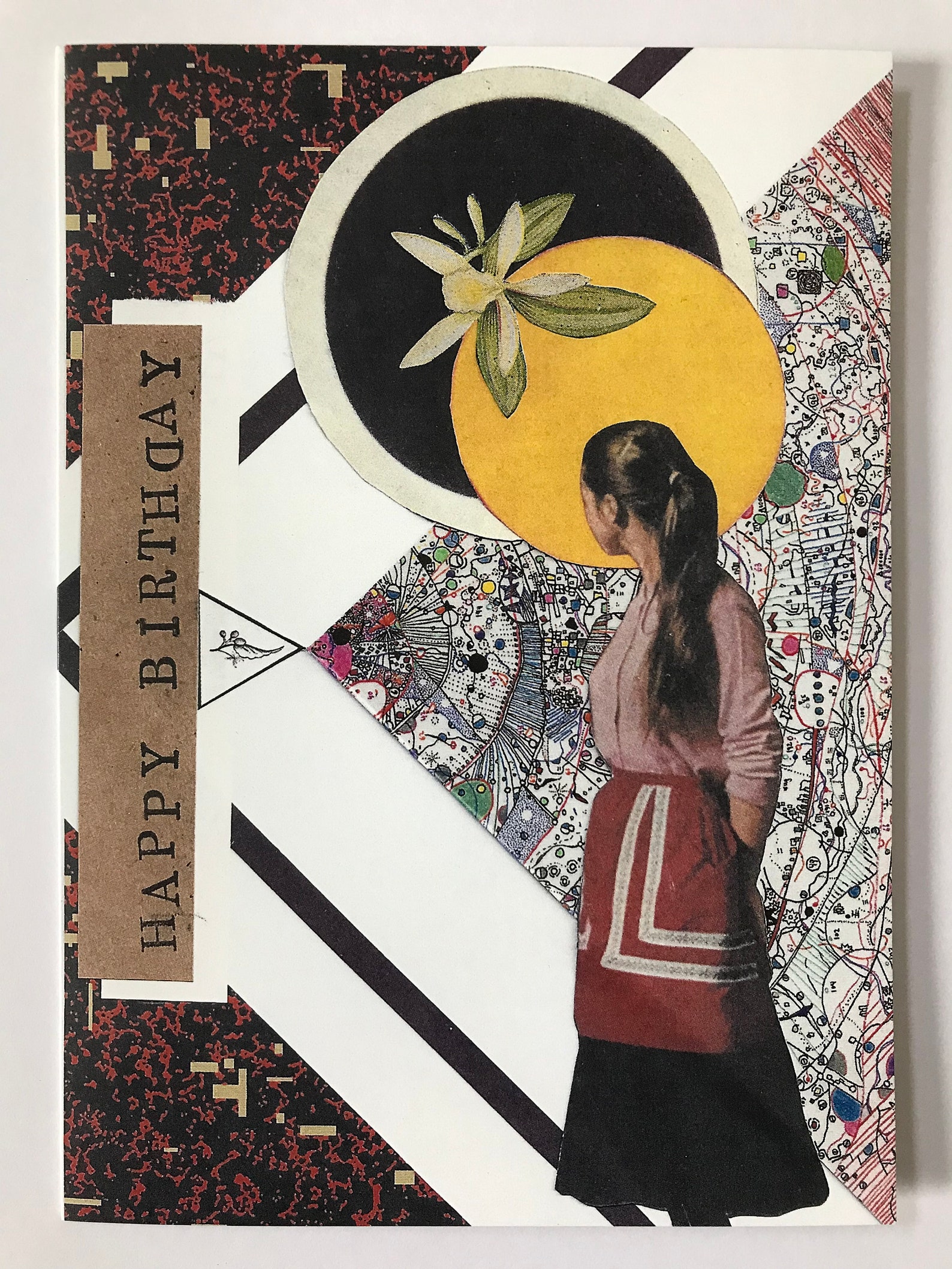 Happy Birthday Greeting Card Birthday Collage Card Handmade Etsy