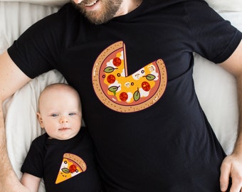Dad and baby matching shirts pizza Clearance