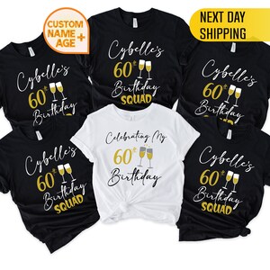60th Birthday Squad T-shirts 60th Custom Birthday Gift 60th | Etsy