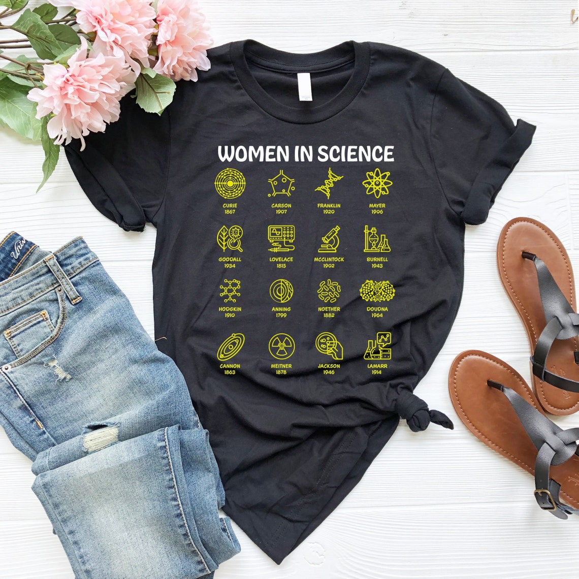 Women in Science T-shirt Woman Scientist Tshirt Feminist - Etsy