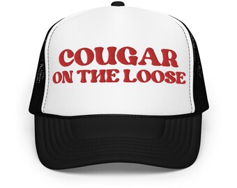 Cougar On The Loose Foam Trucker Hat: Funny Bachelorette Party Hat