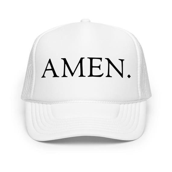 Amen. Foam Trucker Hat | Faith-inspired Gift | Unisex  display picture 2