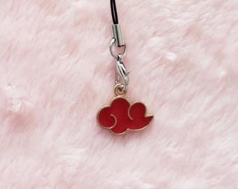 Kawaii Red Cloud Phone Charm: Anime Keychain Charm