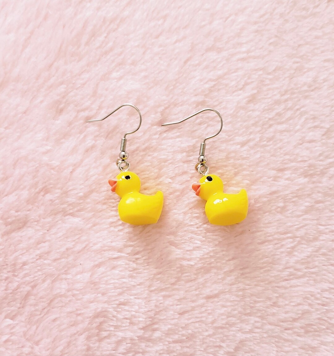 Duck Earrings, Cottagecore Earrings, Kawaii Earrings, Ducky Earrings