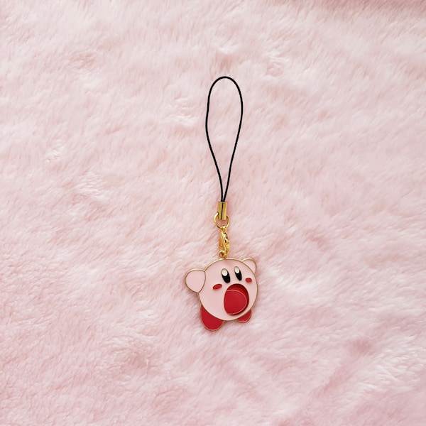 Kirby phone charm | anime phone charm | kawaii gift, birthday gift, kawaii phone charm, y2k phone charm, switch charm