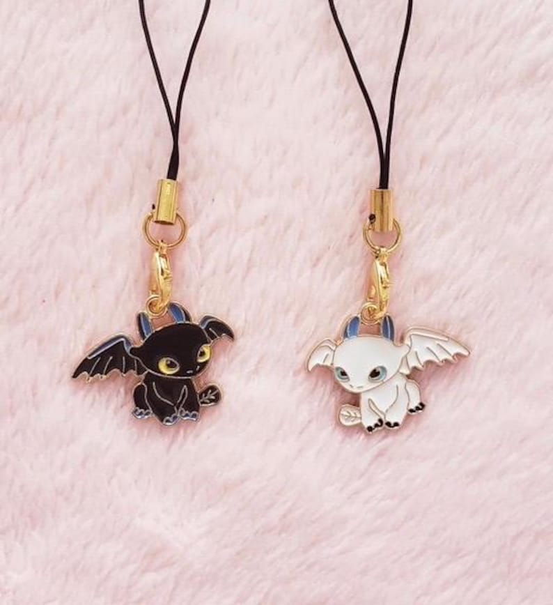 Kawaii Dragon Phone Charm: Anime Keychain Charm image 2