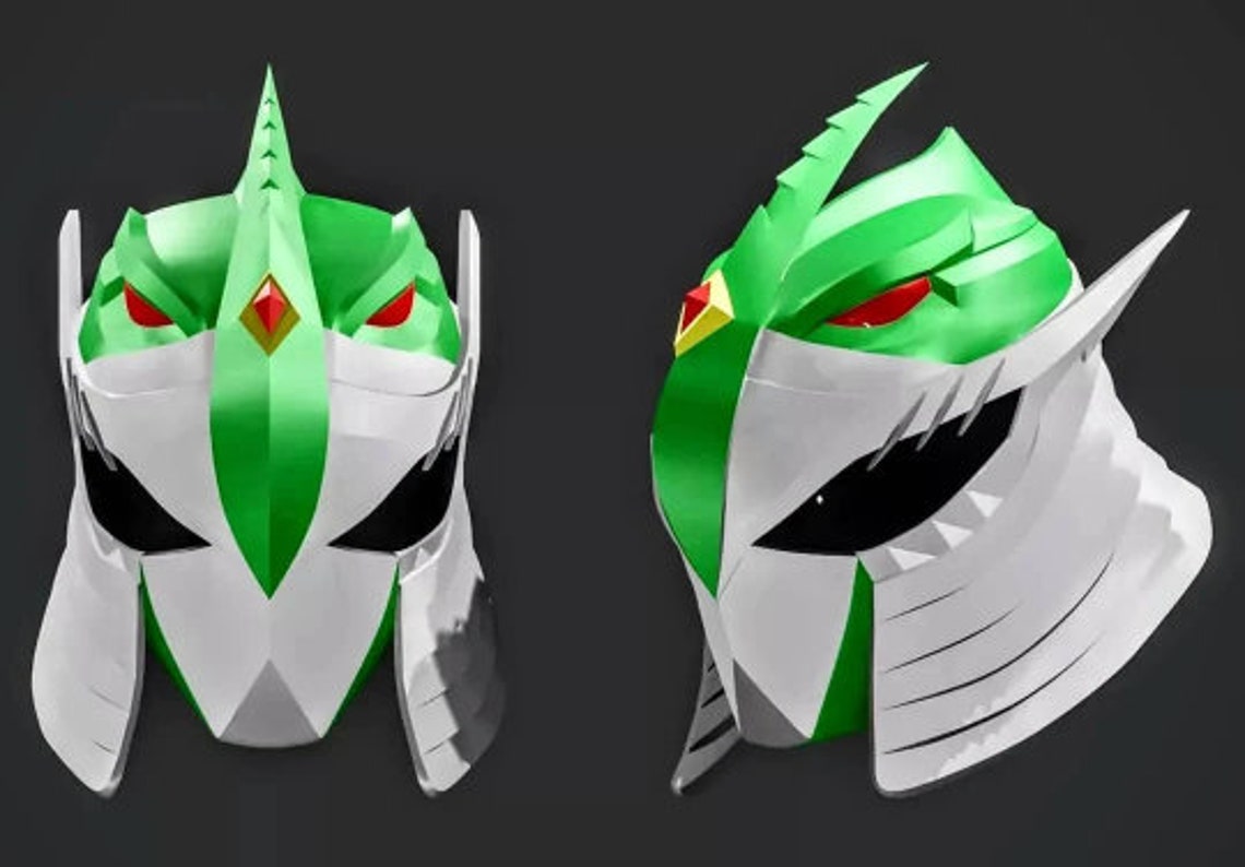 Green Ranger Shredder Helmet STL Etsy Australia
