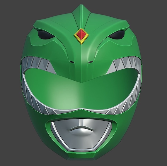 Screen Replica Green Ranger Helmet From MMPR 3D Print File Etsy
