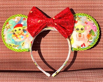 Grogu Christmas Inspired Mouse Ears
