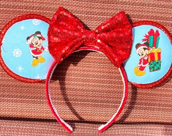 Mickey and Minnie Christmas Inspired Mouse Ears