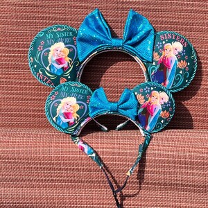 Frozen Sisters Inspired Mouse Ears Standard or Toddler Size