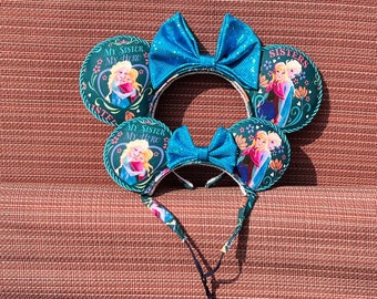Frozen Sisters Inspired Mouse Ears Standard or Toddler Size