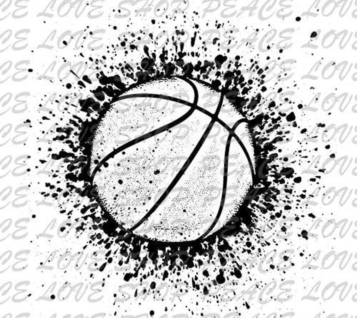 Basketball Paint Splat Png Basketball Paint Splatter Etsy