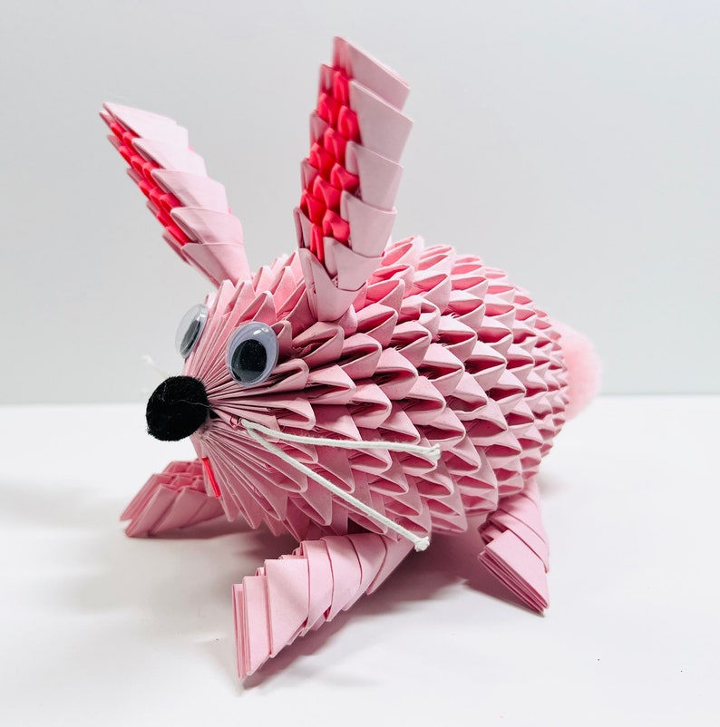 3d Origami Rabbit Handmade 3D Origami Art Animal - Rabbit - Etsy