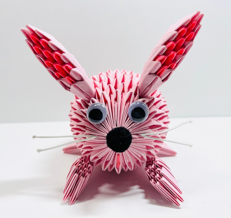 3d Origami Rabbit Handmade 3D Origami Art Animal - Rabbit - Etsy