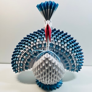 3D Origami Art Animal - Peacock