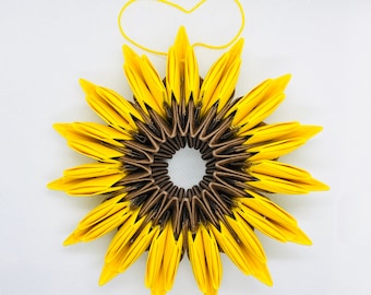 3D Origami Ornament - Sunflower