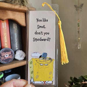Marcapáginas para lectores eróticos, accesorio de lectura picante, regalo divertido de Bob Esponja