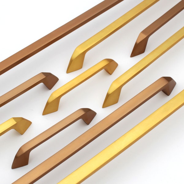 Modern Slim Matt Copper / Gold Handles Pulls Cabinet Drawer Dresser Furniture Knob Handle Pulls - 1 pcs