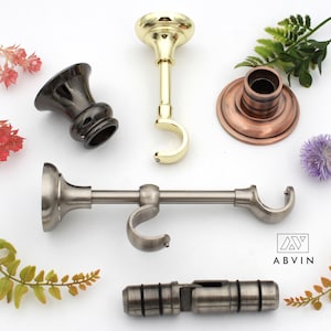Designer Heavy Supports window finials (for Rod 1 Inch)