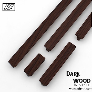 Modern Wood Handles Pulls Cabinet Drawer Dresser Furniture Knob Handle Appliance Pulls - 1 piece