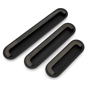 Eingebettete ABVIN Schiebetür Verdeckte Und Schubladengriffe Flush Pull in Schwarz Finish Schrank Kommode Schiebegriff Und Schubladengriffe - 1 Stk